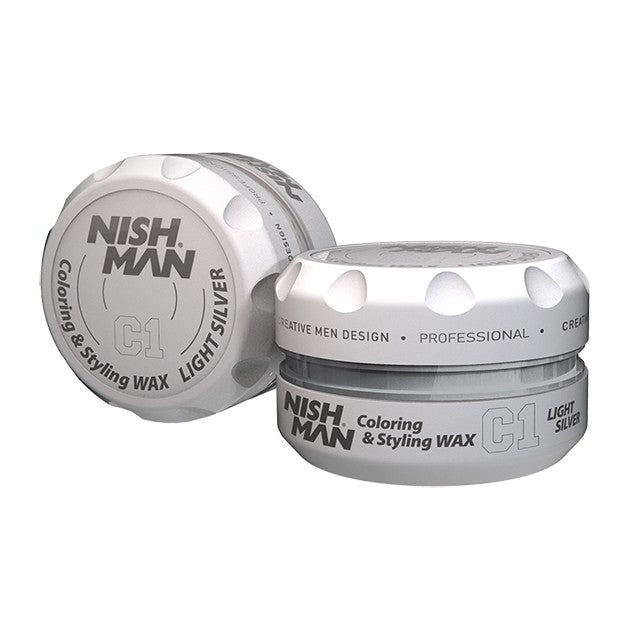 Nishman Coloring Wax C1 Light Silver 150 ml | Hairwaxshop