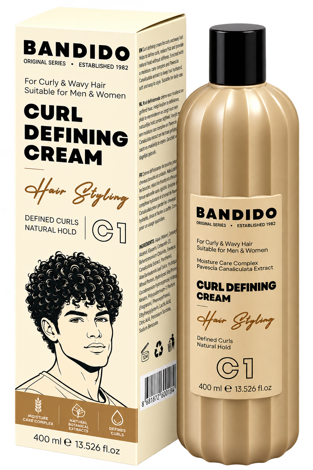 Bandido Defining Curling Cream 400 ml - Hairwaxshop