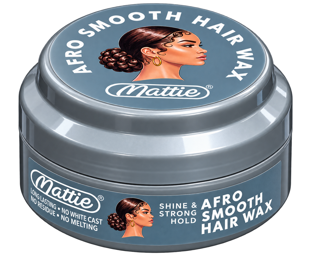 Afro Smooth Hair Wax Mattie Shine and Strong Hold Grey 150 ml