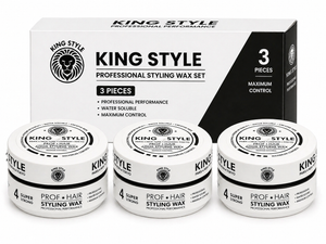 King Style Aqua Styling Wax Super Strong  3 stuks - Hairwaxshop