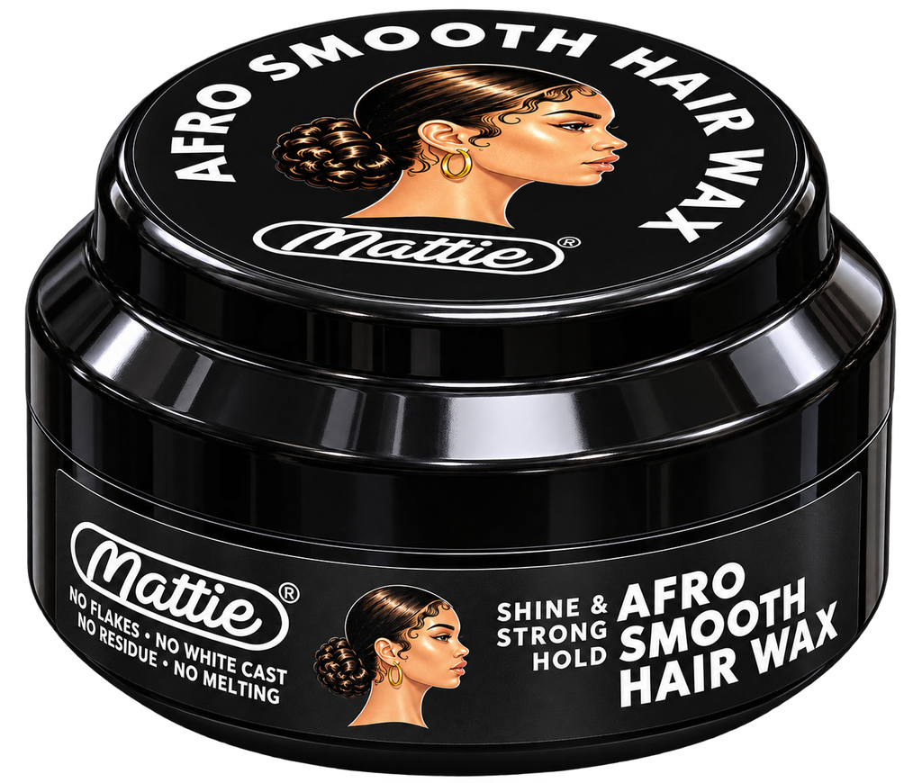 Afro Smooth Hair Wax Shine Strong Hold Hold Mattie Black 150 ml