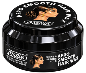 Afro Smooth Hair Wax Shine Strong Hold Hold Mattie Black 150 ml