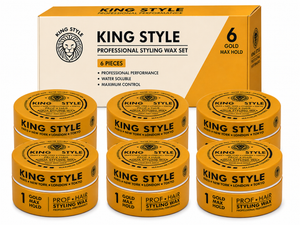 King Style Aqua Styling Wax Gold Max Hold 6 stuks) - Hairwaxshop