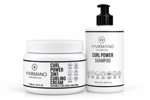 HAIRMANO Curl Power Hair Care Set – Curling Cream 650 ml + Shampoo 450 ml | Complete Care Set for Curly Hair