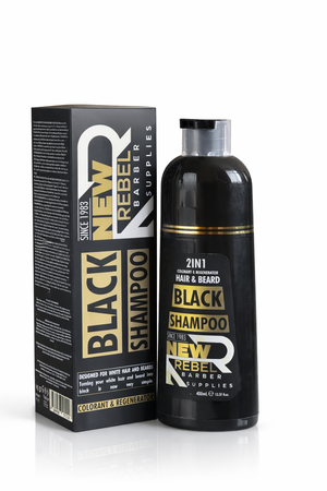 New Rebel Black Shampoo Hair and Beard Care 400ml