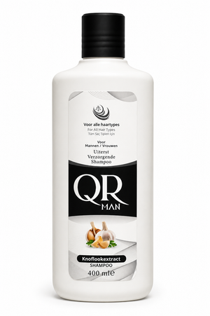 QR Man Knoflookextrat Shampoo 400 ml - Hairwaxshop