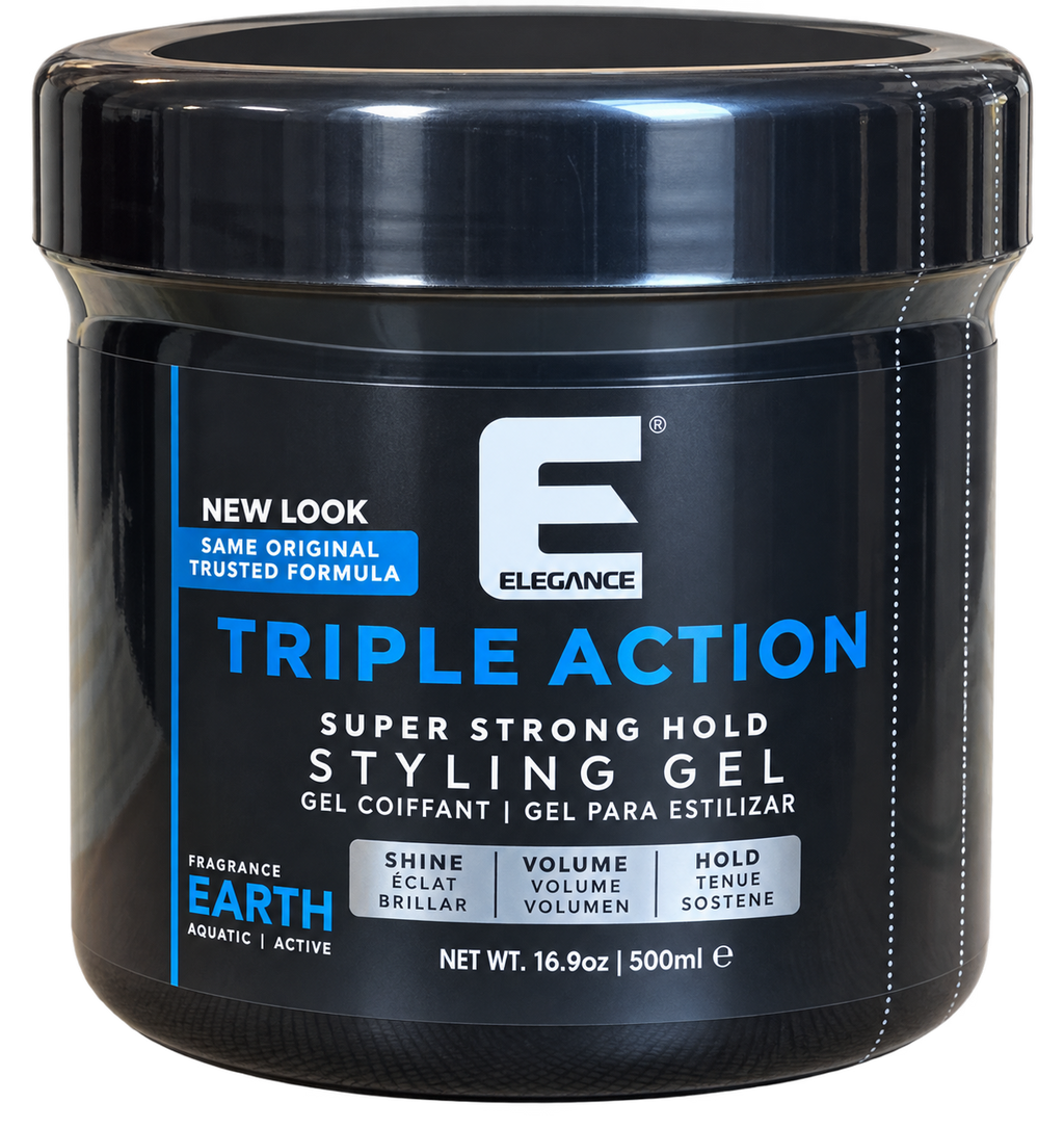 Elegance Triple Action Super Strong Hold Styling Gel Earth 500 ml