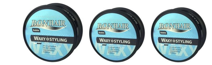 Bonhair Bubble Waxy Styling Wax 3 stuks