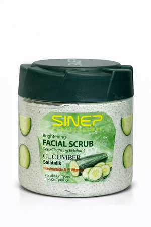 SINEP BRIGHTENING CLEANSING FACE SCRUB DEEP CLEANSING EXFOLIANT CUCUMBER 400ML - Hairwaxshop