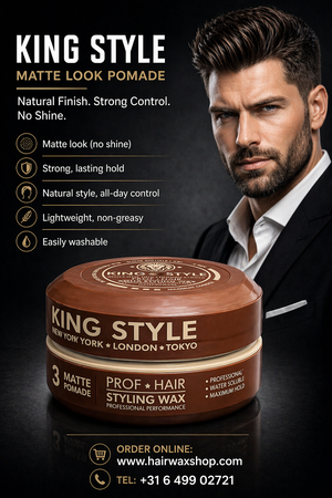 King Style Hair Styling Wax Matte Pomade 3 150ml