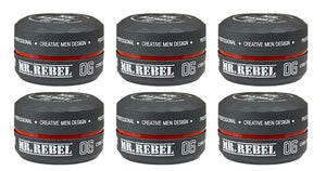 Mr Rebel 06 Hair Styling Wax Black 6 STUKS