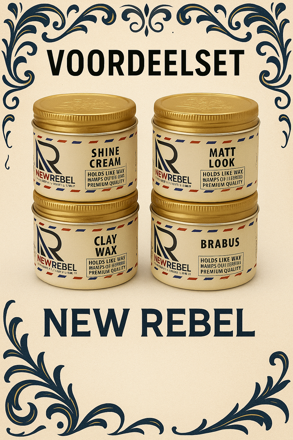 New Rebel Aqua Wax Set 4 pieces
