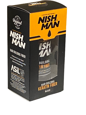 Nishman Hair Bulding Keratin Fiber Black 21 g