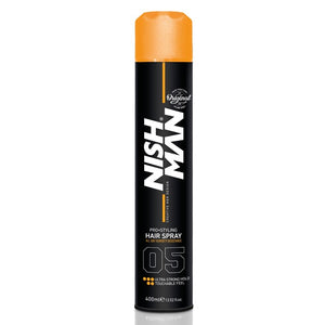 Nishman Hair Spray 05 Extra Strong Hold Hair Spray Natural Shine 400 ml - Hairwaxshop