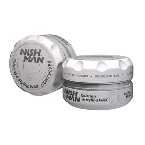 Nishman Coloring Wax C1 Light Silver 150 ml - Hairwaxshop