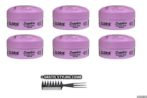Glorie Sapphire Hair Styling Wax Strong Hold 6 stuks