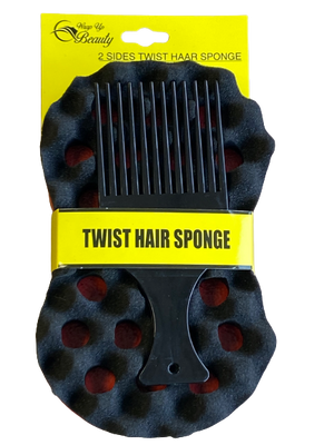 Wrap Up Beauty 2 Sides Twist Haar Sponge Big Size + Gratis Styling Comb